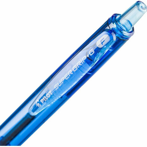 Ручка шариковая автоматическая с грипом PILOT Super Grip G, СИНЯЯ, 0,7 мм, линия 0,22 мм, BPGG-8R-F, BPGG-8R-F L