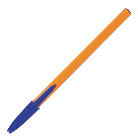 Ручки шариковые BIC "Orange Fine", НАБОР 8 шт., СИНИЕ, линия письма 0,3 мм, пакет, 919228/516351