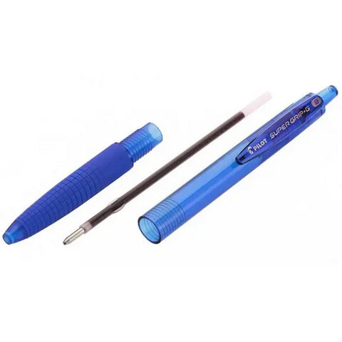 Ручка шариковая автоматическая с грипом PILOT Super Grip G, СИНЯЯ, 0,7 мм, линия 0,22 мм, BPGG-8R-F, BPGG-8R-F L