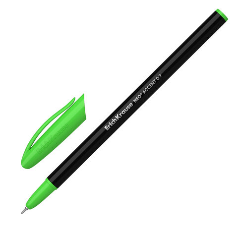Ручка шариковая ERICH KRAUSE "Neo Stick Accent", СИНЯЯ, узел 0,7 мм, корпус ассорти, 0,26 мм, 55386