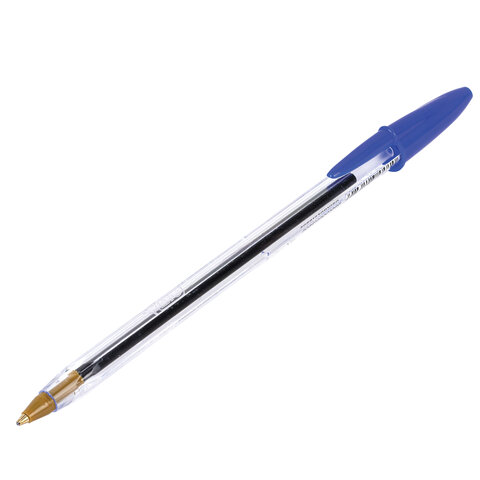 Ручка шариковая BIC "Cristal", СИНЯЯ, корпус прозрачный, узел 1 мм, линия письма 0,32 мм, 847898/528921