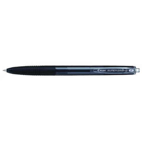 Ручка шариковая автоматическая с грипом PILOT Super Grip G, ЧЕРНАЯ, линия 0,22 мм, BPGG-8R-F B