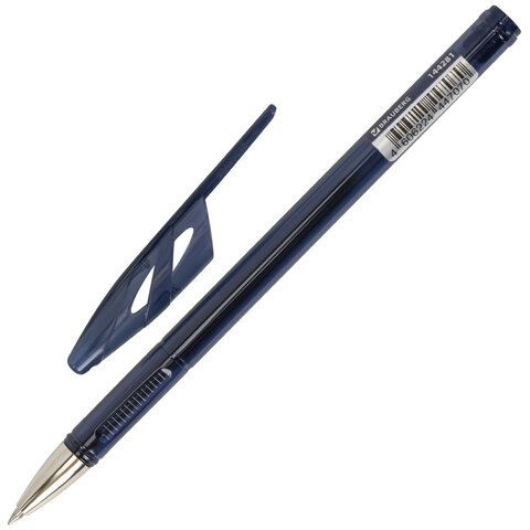 Ручка гелевая BRAUBERG "ULTRA GEL NAVY BLUE", ТЕМНО-СИНЯЯ, стандартный наконечник 0,5 мм, линия письма 0,35 мм, 144281