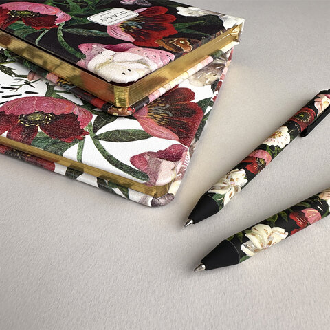 Ручка шариковая автоматическая BRUNO VISCONTI "ArtClick", СИНЯЯ, Flora.Black, ассорти, 0,5 мм, 20-0374/01