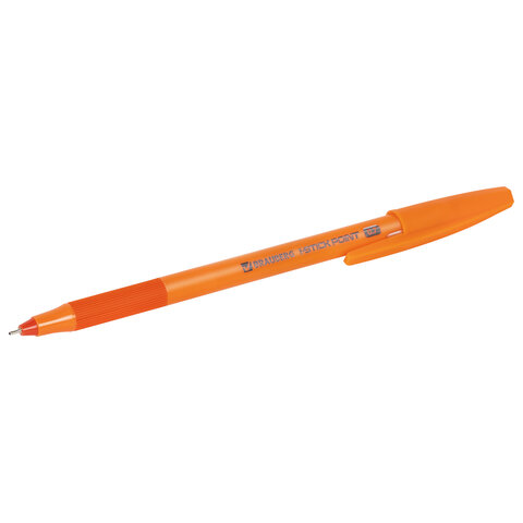 Ручка шариковая с грипом BRAUBERG "i-STICK POINT NEON", СИНЯЯ, корпус ассорти, игольчатый узел 0,7 мм, линия письма 0,35 мм, 144022