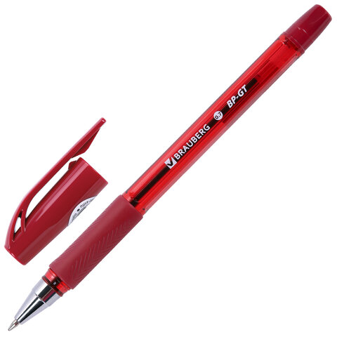 Ручка шариковая BRAUBERG BP-GT VIVID, СИНЯЯ, корпус ассорти, пишущий узел 0,7 мм, линия письма 0,35 мм, 144502
