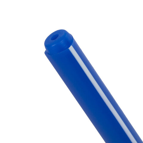 Ручка шариковая масляная STAFF Basic "OBP-320", СИНЯЯ, корпус голубой, узел 0,7 мм, линия письма 0,35 мм, 143023