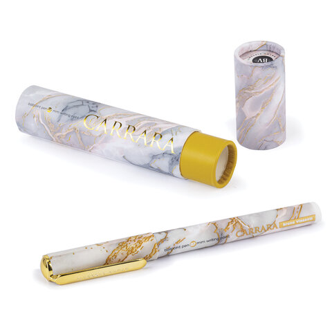 Ручка шариковая в футляре BRUNO VISCONTI "DreamWrite Carrara", СИНЯЯ, корпус ассорти, 0,5 мм, 20-0264/61