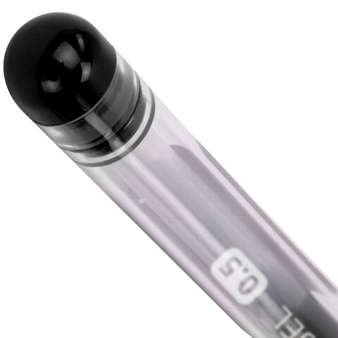 Ручка гелевая с грипом BRAUBERG "Fine Gel", ЧЕРНАЯ, игольчатый узел 0,5 мм, линия письма 0,35 мм, 141180