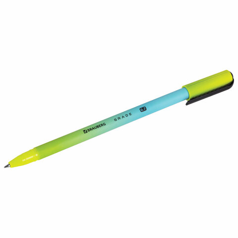 Ручка шариковая BRAUBERG GRADE, СИНЯЯ, корпус soft-touch, пишущий узел 0,7 мм, линия письма 0,35 мм, 144207