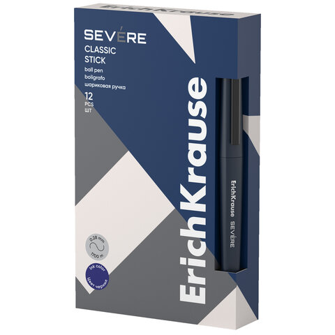 Ручка шариковая ERICH KRAUSE "Severe Stick Classic", СИНЯЯ, корпус ассорти,0,7 мм, линия 0,28 мм, 48079