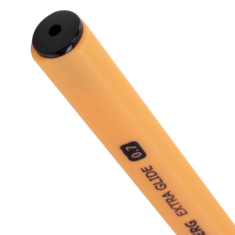 Ручка шариковая масляная BRAUBERG "Extra Glide Softy EL", СИНЯЯ, корпус ассорти, игольчатый наконечник 0,7 мм, линия письма 0,5 мм, 144262