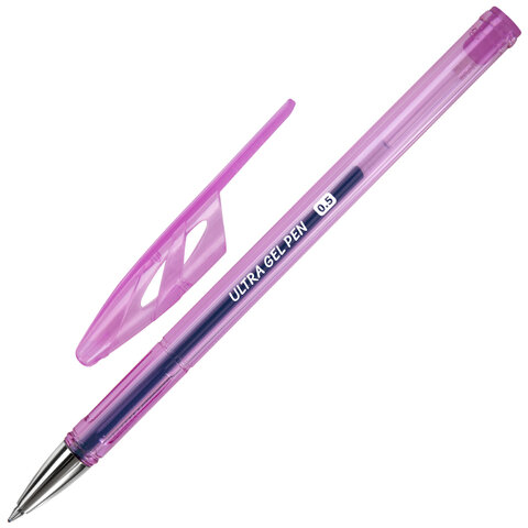 Ручка гелевая BRAUBERG "ULTRA GEL PASTEL", СИНЯЯ, стандартный наконечник 0,5 мм, линия письма 0,35 мм, 144272
