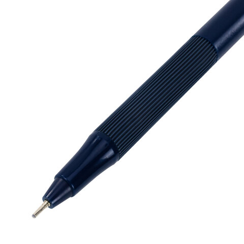 Ручка шариковая с грипом BRAUBERG "i-STICK DEEP BLUE", СИНЯЯ, пишущий узел 0,7 мм, линия письма 0,35 мм, 144385