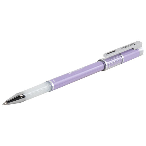 Ручка гелевая BRAUBERG "GEL ONE PASTEL", ЧЕРНАЯ, корпус ассорти, узел 0,5 мм, линия 0,35 мм, 144039