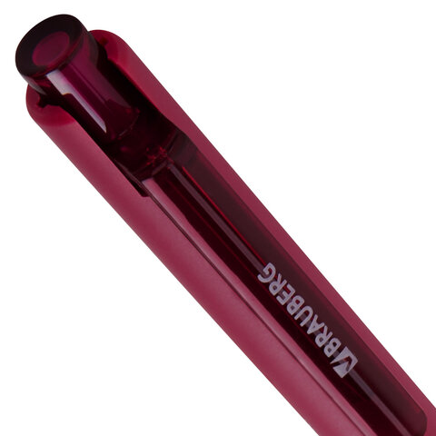 Ручки шариковые автоматические BRAUBERG "VIVID", СИНИЕ, НАБОР 4 ШТУКИ, soft-touch, пишущий узел 0,7 мм, линия письма 0,35 мм, 144409