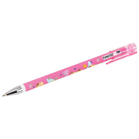 Ручка шариковая с принтом FUNSTER (ФАНСТЕР) STICK "CUTE CAPY", СИНЯЯ, SOFT TOUCH покрытие, узел 0,7 мм, линия письма 0,35 м, 144393