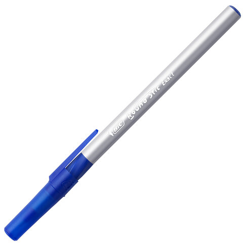 Ручки шариковые с грипом BIC "Round Stic Exact", НАБОР 4 шт./3 ЦВЕТА (синий, черный, красный), линия письма 0,28 мм, блистер, 932858