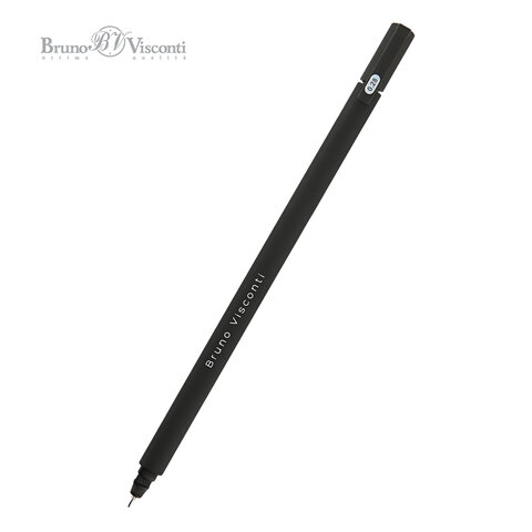 Ручка гелевая BRUNO VISCONTI "Super Slim Black", ЧЕРНАЯ, узел 0,28 мм, линия 0,2 мм, 20-0397
