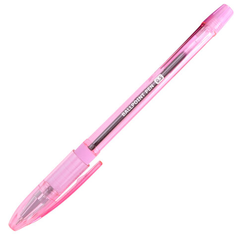 Ручка шариковая масляная с грипом "PASTEL", BRAUBERG, СИНЯЯ, стандартный узел 0,5 мм, линия письма 0,25 мм, 144488