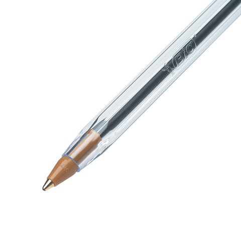 Ручка шариковая BIC "Cristal", СИНЯЯ, корпус прозрачный, узел 1 мм, линия письма 0,32 мм, 847898/528921