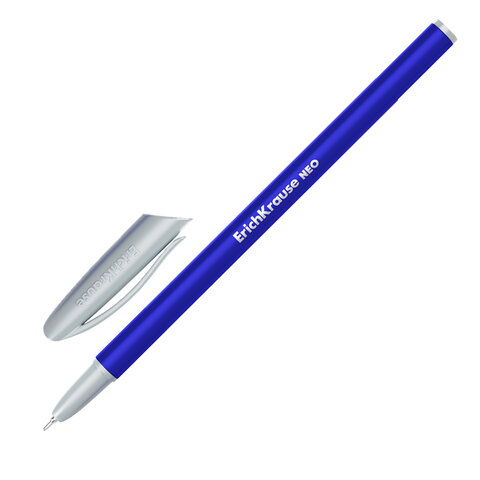 Ручка шариковая ERICH KRAUSE "Neo Stick Metallic", СИНЯЯ, корпус ассорти, узел 0,7 мм, 61009
