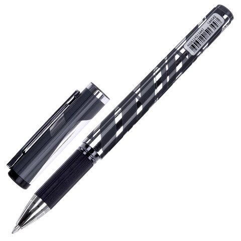Ручка гелевая с грипом BRAUBERG "GRAPHITE VIVID", ЧЕРНАЯ, пишущий узел 0,5 мм, линия письма 0,35 мм, 144542