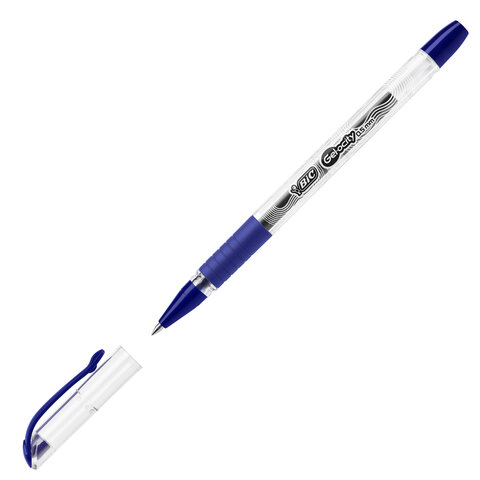 Ручка гелевая с грипом BIC "Gelocity Stic", СИНЯЯ, узел 0,5 мм, линия письма 0,29 мм, CEL1010265