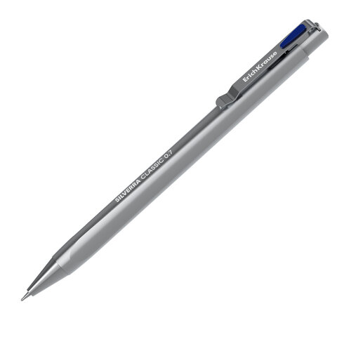 Ручка шариковая автоматическая ERICH KRAUSE "Silverra Matic Classic", СИНЯЯ, линия 0,35 мм, 63132