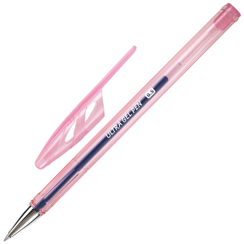 Ручки гелевые "BRAUBERG ULTRA GEL PASTEL", НАБОР 4 ШТУКИ, СИНИЕ, стандартный наконечник 0,5 мм, линия письма 0,35 мм, 144282