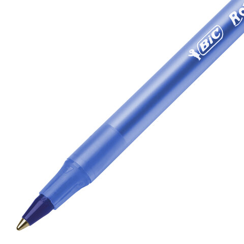 Ручки шариковые BIC "Round Stic", НАБОР 8 шт., СИНИЕ, узел 1 мм, линия письма 0,32 мм, пакет, 928497