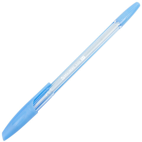 Ручки шариковые BRAUBERG "X-333 PASTEL", НАБОР 8 ШТУК, СИНИЕ, узел 0,7 мм, линия письма 0,35 мм, 144531