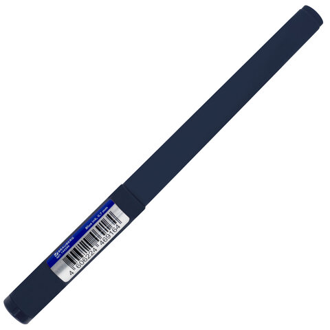 Ручка шариковая с грипом BRAUBERG "VIVID", СИНЯЯ, SOFT TOUCH покрытие, узел 0,7 мм, линия письма 0,35 мм, 144396