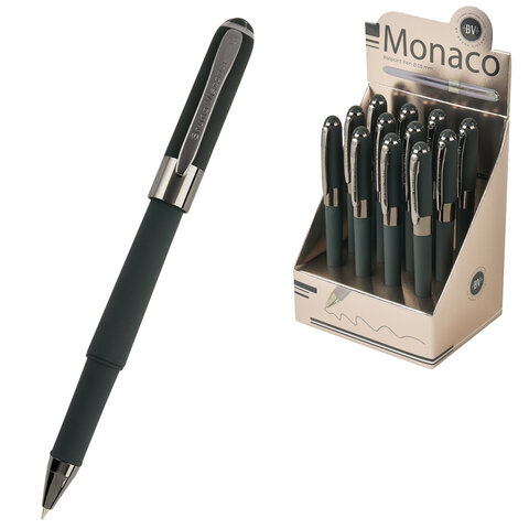 Ручка шариковая BRUNO VISCONTI "Monaco Verde", СИНЯЯ, корпус зеленый, линия 0,4 мм, 20-0125/29