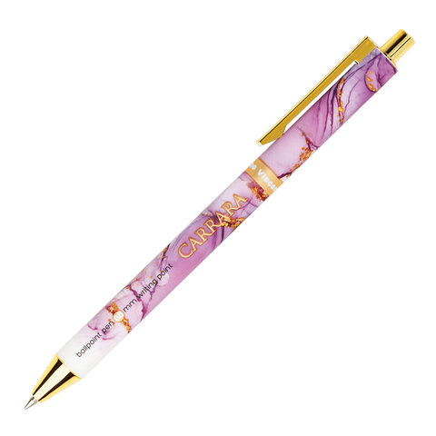 Ручка шариковая автоматическая BRUNO VISCONTI "Carrara Bright", СИНЯЯ, ассорти, 0,38 мм, 20-0281/62
