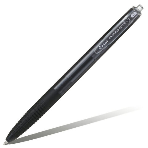 Ручка шариковая автоматическая с грипом PILOT Super Grip G, ЧЕРНАЯ, линия 0,22 мм, BPGG-8R-F B