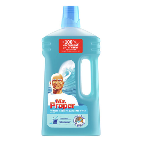 Средство для мытья пола и стен 1 л, MR. PROPER (Мистер Пропер), "Океан", MP-81519417