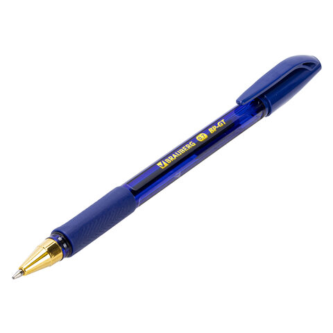 Ручки шариковые BRAUBERG BP-GT GLD BLUE, НАБОР 5 ШТУК, СИНИЕ, пишущий узел 0,7 мм, линия письма 0,35 мм, 144511
