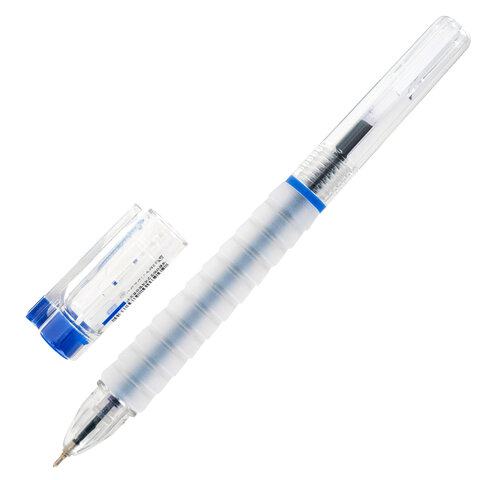 Ручка шариковая С УДЛИНЕННЫМ ГРИПОМ BRAUBERG "MAXI LONG", СИНЯЯ, игольчатый узел 0,5 мм, линия письма 0,35 мм, 144456