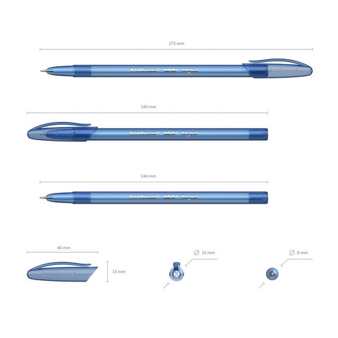 Ручка шариковая ERICH KRAUSE "Neo Stick Original", СИНЯЯ, узел 0,7 мм, линия письма 0,26 мм, 46515