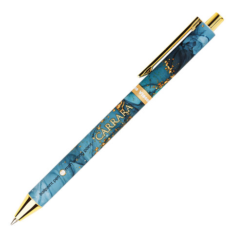 Ручка шариковая автоматическая BRUNO VISCONTI "Carrara Bright", СИНЯЯ, ассорти, 0,38 мм, 20-0281/62